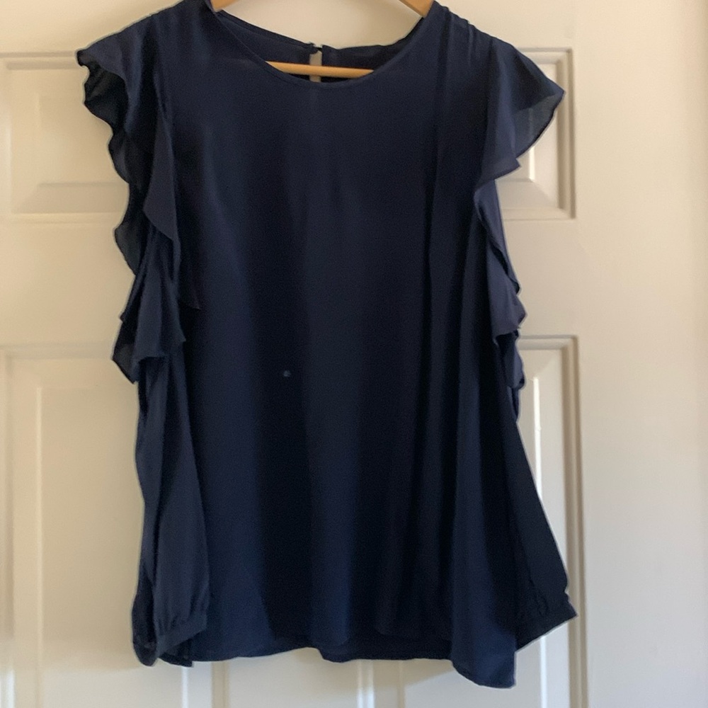 NWT Silk Cold-Shoulder Top
